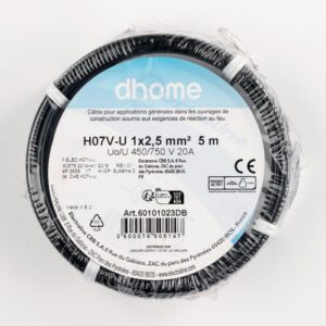Image produit – Fil H07 V-U 2,5 mm² – Noir (alt)