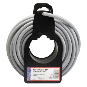 Image produit – Câble H05 VV-F – Dhome – 3G 1,5 mm² – Gris (alt)