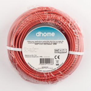 Image produit – Fil H07 V-U 2,5 mm² – Rouge (alt)