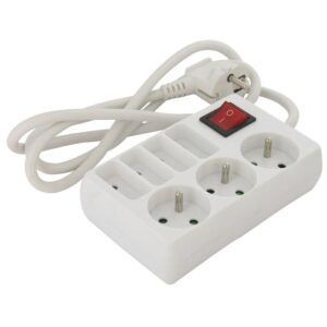 Image produit – Bloc multiprise 7 prises Dhome – 3 x 2P+T + 4 x 2P (alt)