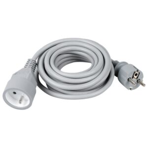 Image produit – Prolongateur câble souple gris Dhome – H05 VV-F 3G 1,5 mm² – Longueur 5 m (alt)