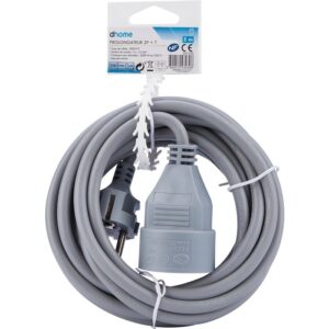 Image produit – Prolongateur câble souple gris Dhome – H05 VV-F 3G 1,5 mm² – Longueur 5 m (alt)
