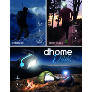 Photo d&rsquo;ambiance – Lampe Frontale LED – Detekt – Dhome – 3 W – 300 lm – 6500 K – IP67 – Rechargeable (alt)
