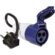 Image produit – Cordon adaptateur pour borne de camping Dhome – Femelle UE / Mâle 16 A (alt)